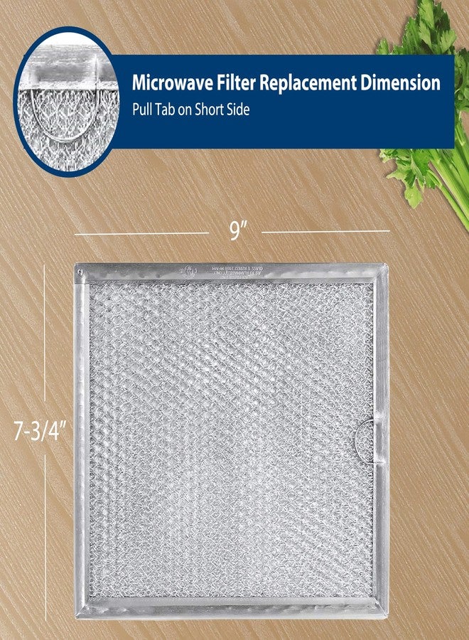 prime&swift Microwave Filter 9" X 7 3/4" fit for GE WB6X486 Microwave Aluminum Grease Mesh Filter Replace 5304408977 WB06X0486 WB06X10125 JVM1331BW02 JVM1331WW03 prime&swift - Image 2